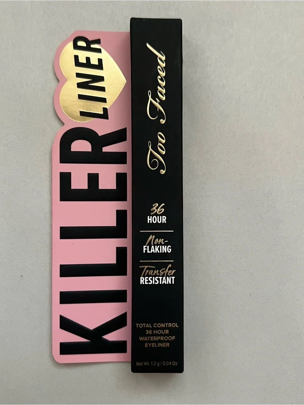 Too Faced Killer Liner Black Total Control 36-Hour Waterproof Gel Eyeliner NWT